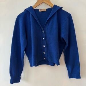 Drake Cashmere Royal Blue Women's Cardigan 1960’s small